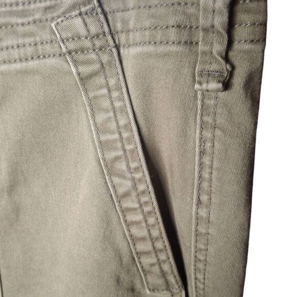 Anthropologie Austen Skinny Cargo Pants – Olive Green, Embroidered Floral, Women - Picture 6 of 9